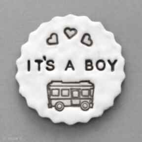 It's a boy magnes ceramiczny magnesy kopalnia ciepla narodziny, ciąża, syn, lodówka, drobiazg