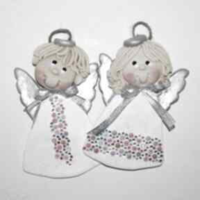 pod choinkę. Ewa i henio - aniołki z masy solnej świąteczne magosza anioły, dekoracja, prezent