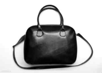 Kuferek weekend - czarny z perłowym połyskiem na ramię torebki niezwykle prezent, kufer