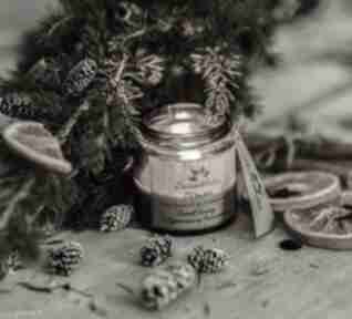 Świeca sojowa o korzenno zimowym zapachu świeczniki make light art zapachowa, olejki eteryczne