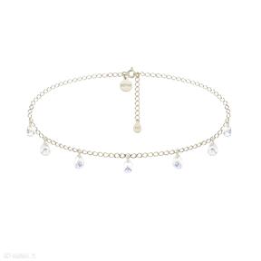 Złoty choker opalizującymi kryształami swarovski® crystal