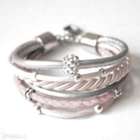 Bransoleta frozen rose camshella shamballa, rzemienie, rzemyki, sznurek