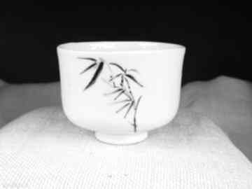 Czarka - młody bambus 1 porcelanowa do herbaty ręcznie malowana piękna stopa ceramika