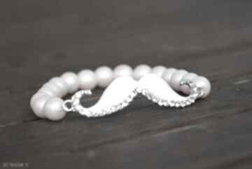 Bracelet by w różowych perłach sis perły, wąsy, biały, różowy, pudrowy
