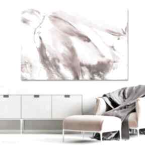 Pastelowy obraz abstrakcja tulipan 120x80, nowoczesny na ścianę do salonu, sypialni renata