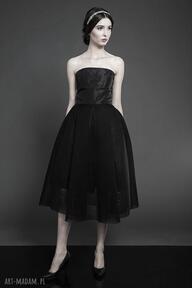 Gorsetowa sukienka midi kasia miciak design, rozkloszowana, elegancka, valentimo