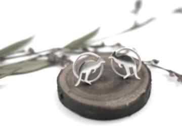 Srebrne kolczyki kangurki jachyra jewellery kangury, natura, zwierzęta, australia, mini