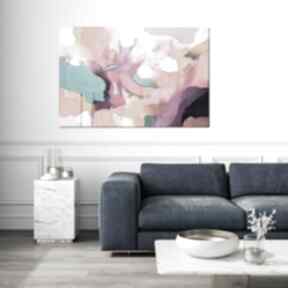 Kolorowa abstrakcja: nowoczesny obraz: do salonu, poziomy. Wydruk na płótnie
