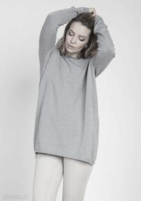 Lekka dzianinowa bluza, swe169 szary mkm swetry dzienina - modna, sweter