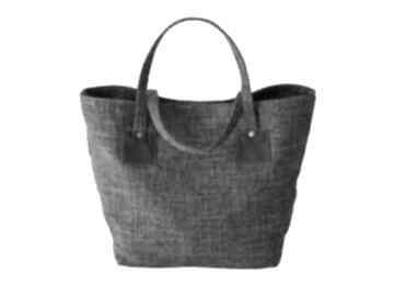 0010 szaro biała torebka shopper bag 3w1 ekologiczna torba