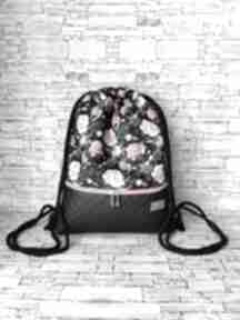 Worek plecak workoplecak torba - piwonie evamsti worko z kieszenią, kolorowe plecaki kwiaty