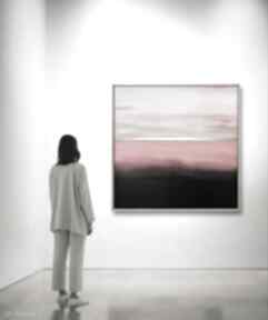 Obraz malowany na płótnie 100x100 cm sylwia łagan sztuka współczesna, minimalizm, galeria