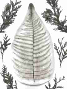 Dekoracyjny talerz liść z paprotką ceramika ana botaniczne dodatki, naturalne artystyczna