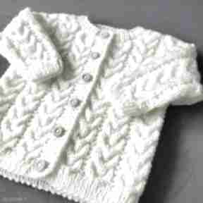 Sweterek "kremowy" gaga art, niemowlę, rękodzieło, włóczka akrylowa