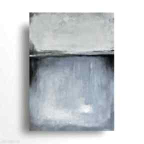 Niebieski sen akrylowy formatu 50x70 cm paulina lebida obraz, płótno, akryl