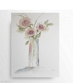 praca formatu A4 wykonana akwarelami paulina lebida róże, akwarela