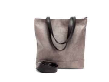 Shopper bag na ramię czarnaowsianka torba, brązowa, modna, uszyta, wygodna