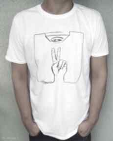 unisex victimorio biały mungo t-shirt, koszulka, autorski, projekt, sitodruk