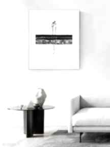 Grafika 40x50 cm wykonana ręcznie 3527451 art krystyna siwek obraz do salonu, czarno biała