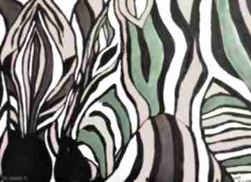 Barwy miłości 72 ewa mościszko obraz zebra, zwierzęta, walentynki