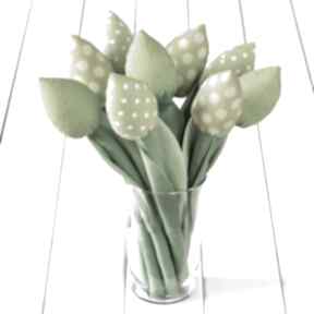 zielony bawełniany dekoracje urodzinowe myk studio kwiaty, tulipany, bukiet, prezent