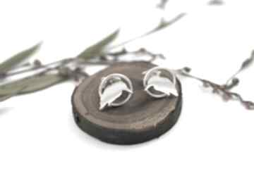 Srebrne kolczyki zimorodki jachyra jewellery ptaki, natura - zwierzeta, puszcza, las