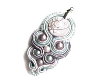 poli glinka design wisior, pastelowy, soutache, soutage, sutasz