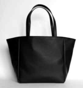 Shopper bag - czarny na ramię torebki niezwykle elegancka, prezent, lato, worek