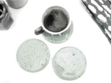 3 ceramiczne podstawki pod kubek - lastryko podkładki fingers art, filiżankę, na stół, prezent