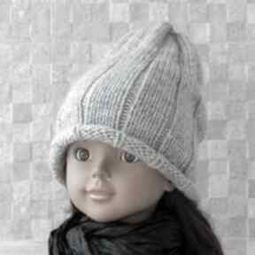 Szara slouchy dla hipster dziecko czapka zima beanie