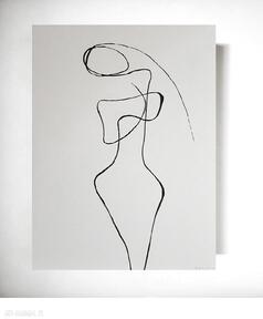 Abstrakcja: tusz - minimalizm postać papier