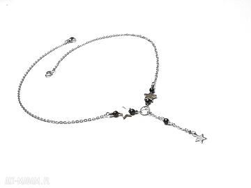 Alloys collection line star choker vol szlachetna onyksy