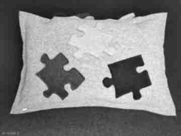 Wełniana poszewka na poduszkę - puzzle