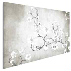 Obraz na płótnie - kwiaty orient japonia 120x80 cm 50901 vaku dsgn wiśnia, gałąź