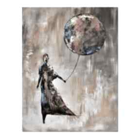 Balloon stories 8, obraz ręcznie malowany aleksandrab, postać, malarstwo