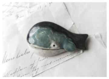 błękitny broszki wylęgarnia pomysłów ceramika, wieoryb, płetwal