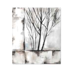 Drzewo - abstrakcja, nowoczesny obraz ręcznie malowany aleksandrab - autorski