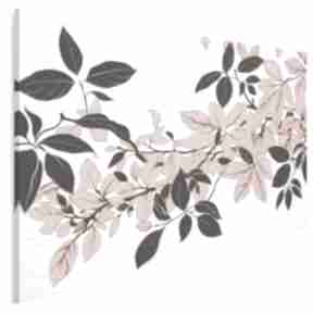 Obraz na - kwiat 120x80 cm 123301 vaku dsgn liście, gałązka, płótnie, druk dekoracja ścienna