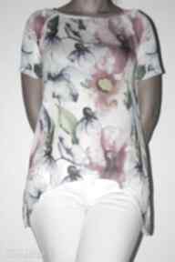 Bluzeczka z nadrukiem bluzki bellafeltro kwiaty, moda, fashion, lato, prezent