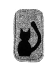 Cat in grey etui aneta pruchnik filc, kotek