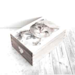 Pudełko kot kicia. Drewniane, pokój dziecka: dla niej