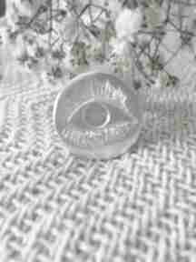 Sygnet oko atelier cykada srebro, pierścionek z okiem, unikatowy, regulowany, na prezent