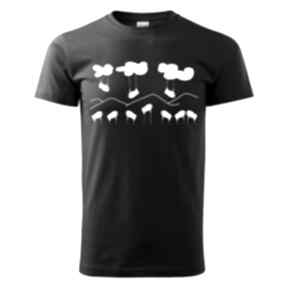Tatra art rawhabits tatrzańskie owce black koszulki grafika, t-shirt górski, czarna