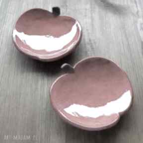 Ceramiczne jabłuszka ceramika pracownia ako jabłko, fusetki, miseczki, owoce, lato