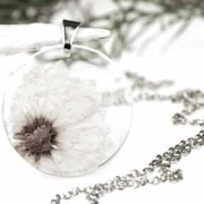 Z1306 z prawdziwym - 5cm naszyjniki herbarium jewelry z kwiatem, biżuteria, kwiaty w żywicy