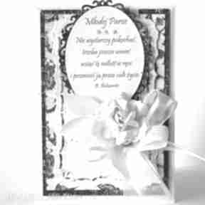 Ślubna elegancja - komplet scrapbooking kartki rudlis ślub, pudełko