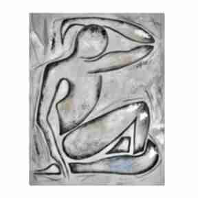 Marcel - nowoczesny aleksandrab obraz, ręcznie, malowany, postać, abstrakcja