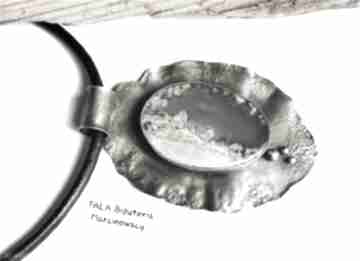 Efektowny wisior z agatem wisiorki fala, z kamieniem, srebro 925 postarzane, srebrny naszyjnik