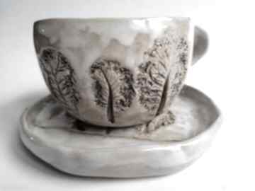 rękodzieło - gliny - filiżanka do kawy ceramika użytkowa: kubek ręcznie zrobiony pomysł
