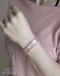 Bracelet pink rzemień rurki magnes bransoletka zawijana wygodnym